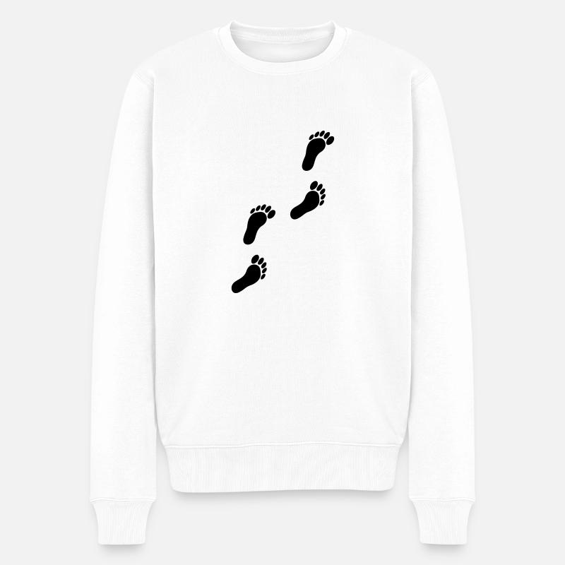 feets_f1 - Männer Premium Bio Pullover - Weiß