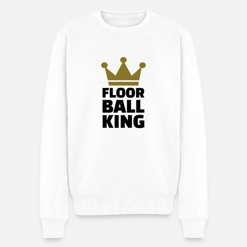 Floorball King - Pull Premium bio Homme - blanc