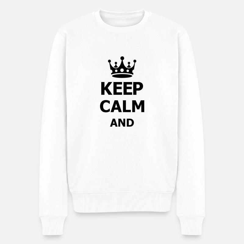 keep calm - Pull Premium bio Homme - blanc
