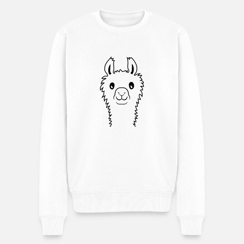 Conception d'alpaga mignon - Pull Premium bio Homme - blanc