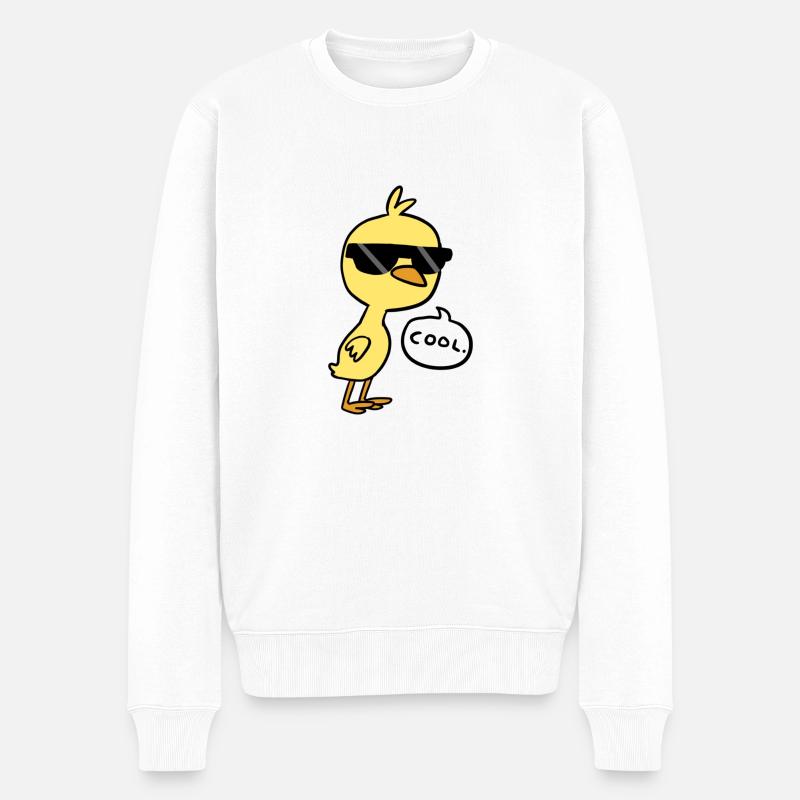 Cool Chick - Männer Premium Bio Pullover - Weiß
