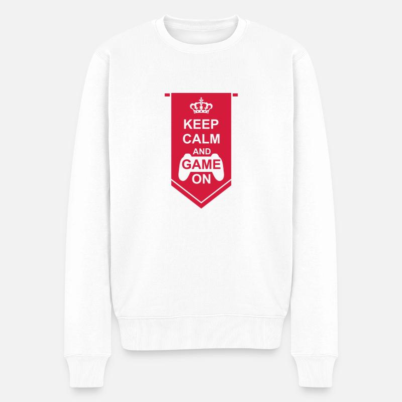 Bannière de jeu Keep Calm - Pull Premium bio Homme - blanc
