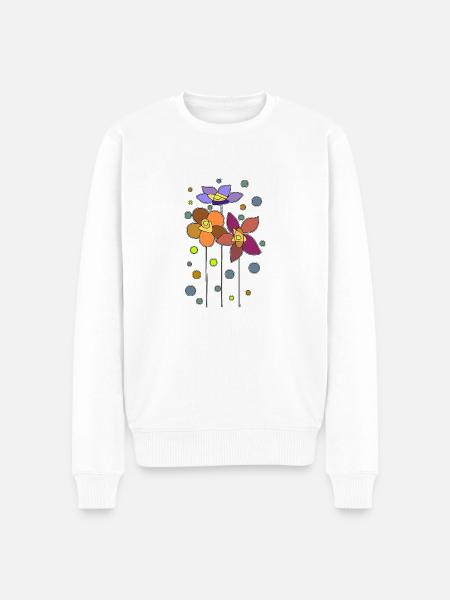 Fleur - Pull Premium bio Homme - blanc