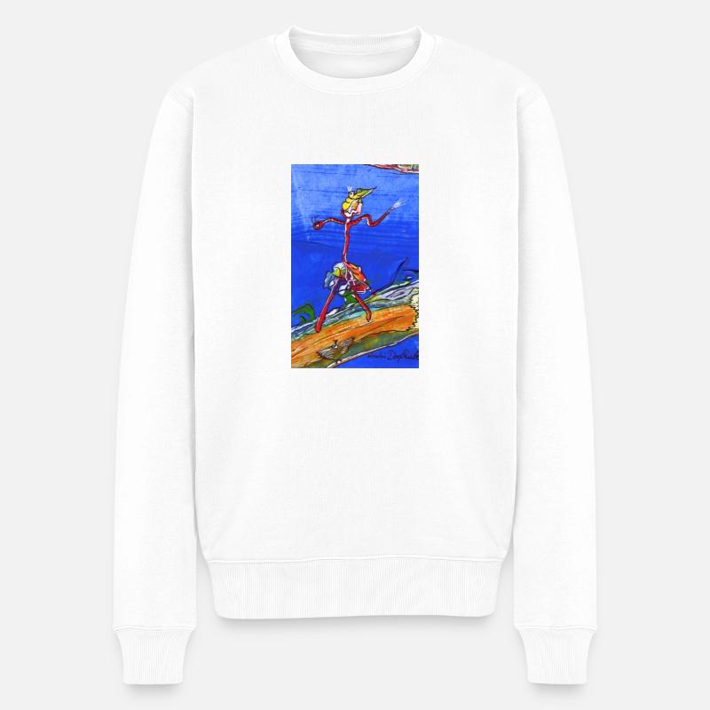 SPASStasie - Männer Premium Bio Pullover - Weiß