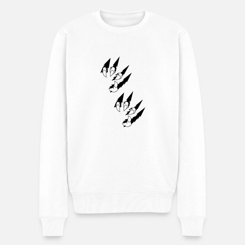 Griffes d’animaux - Pull Premium bio Homme - blanc