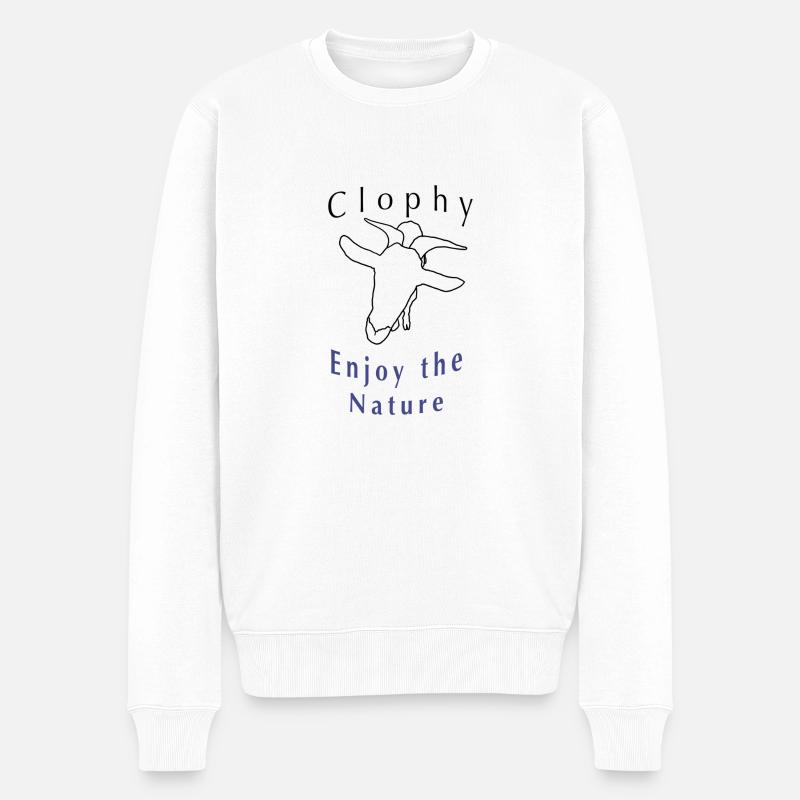 Ziege - Männer Premium Bio Pullover - Weiß