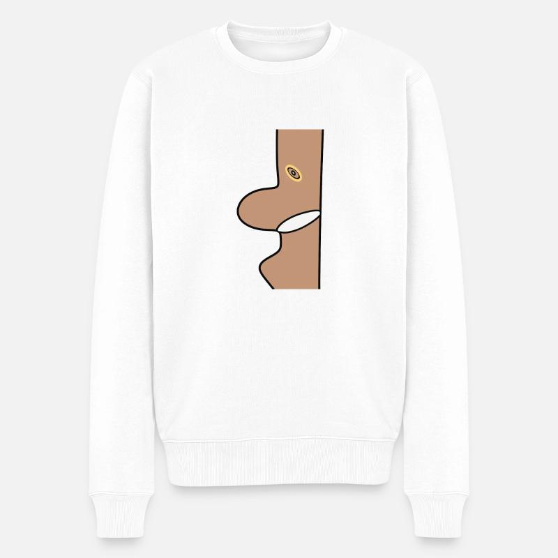 Schlumpfbein - Männer Premium Bio Pullover - Weiß