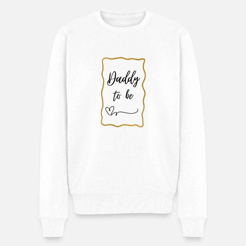 DADDY to be - Männer Premium Bio Pullover - Weiß