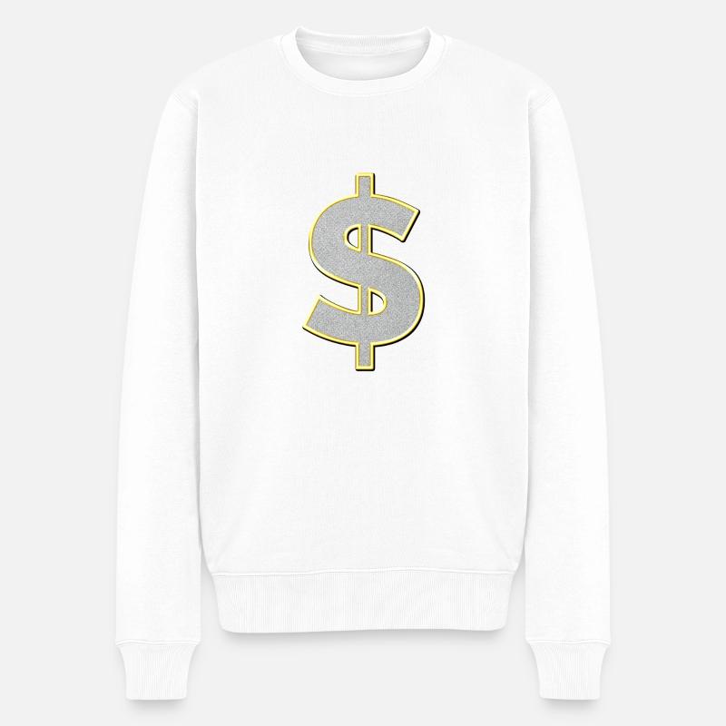 signe dollar - Pull Premium bio Homme - blanc