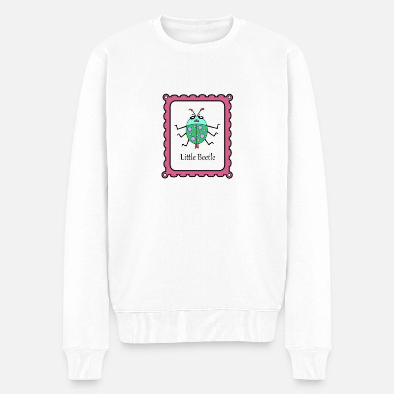 Little Beetle - Männer Premium Bio Pullover - Weiß