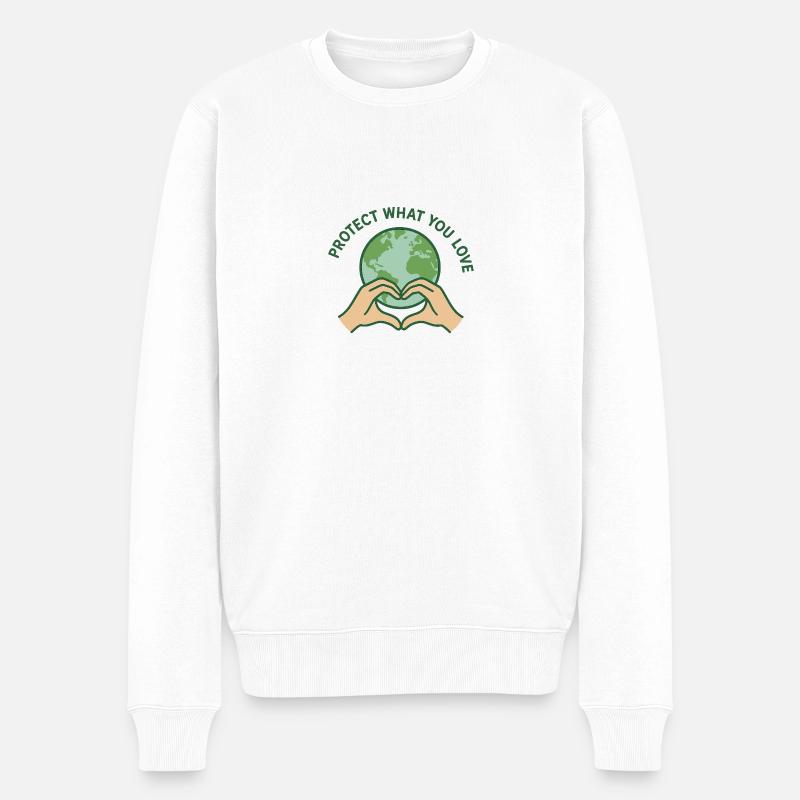 Cœur pour la Terre - Pull Premium bio Homme - blanc