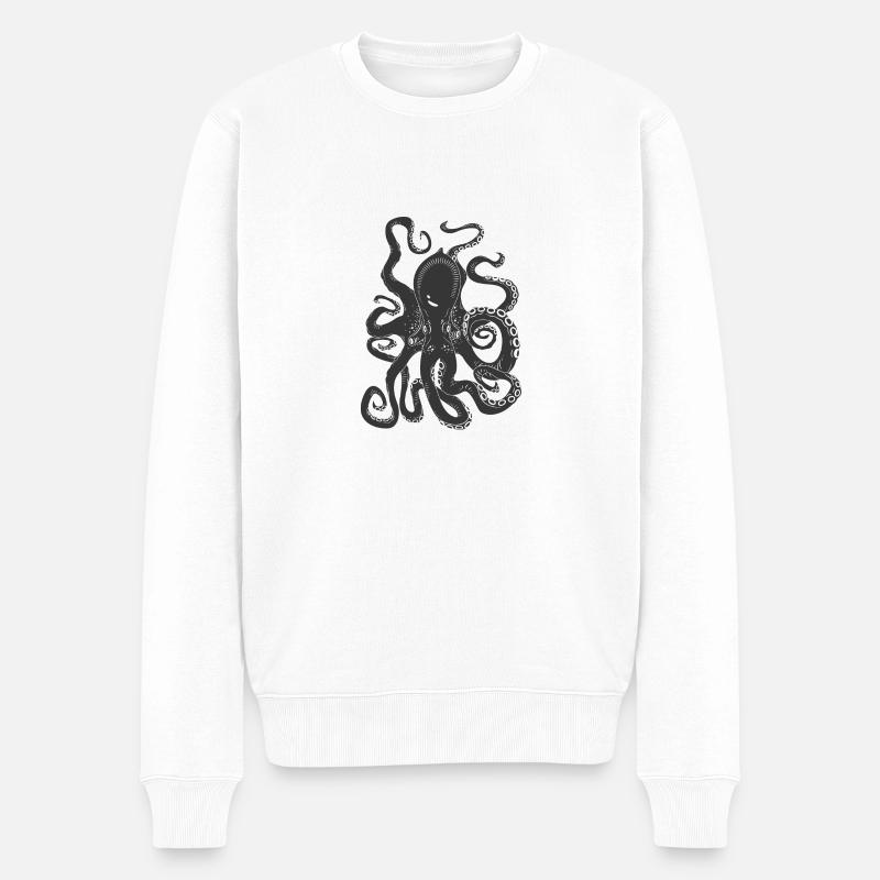 Meerestiere - Männer Premium Bio Pullover - Weiß