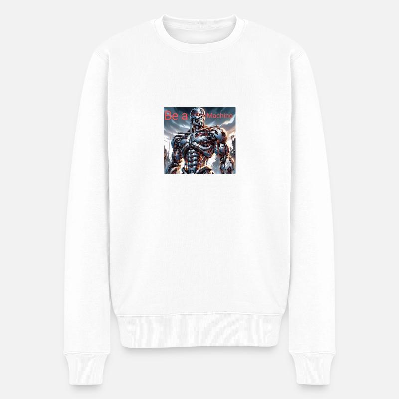 T-800 - Männer Premium Bio Pullover - Weiß