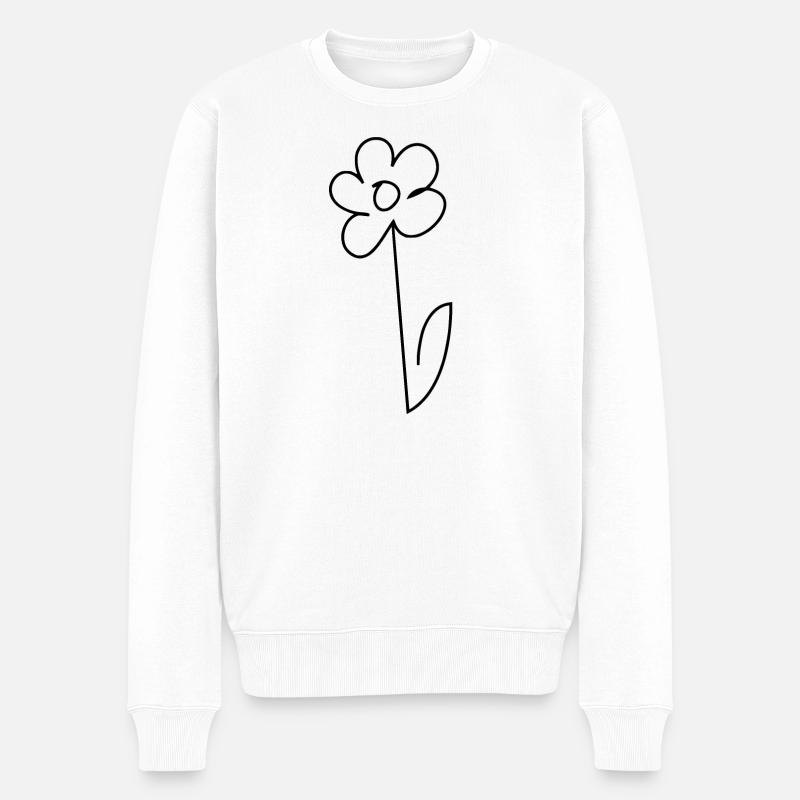 Gänseblümchen - Männer Premium Bio Pullover - Weiß