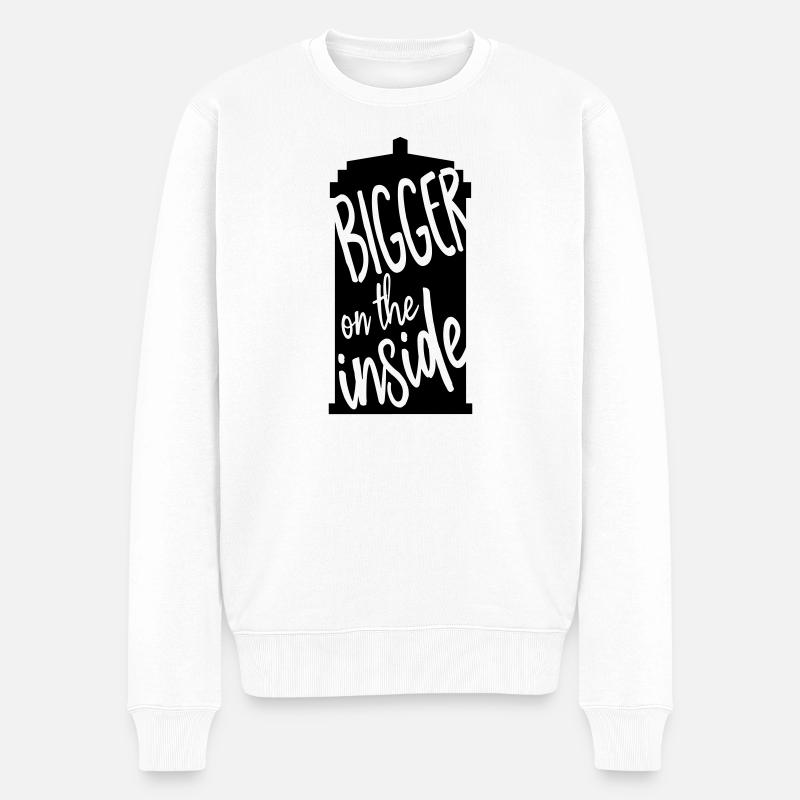 Plus grand à l’intérieur - Pull Premium bio Homme - blanc