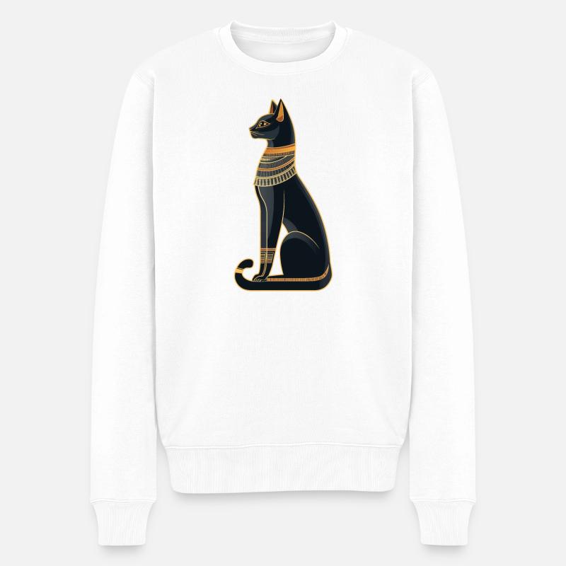 Chat égyptien - Pull Premium bio Homme - blanc