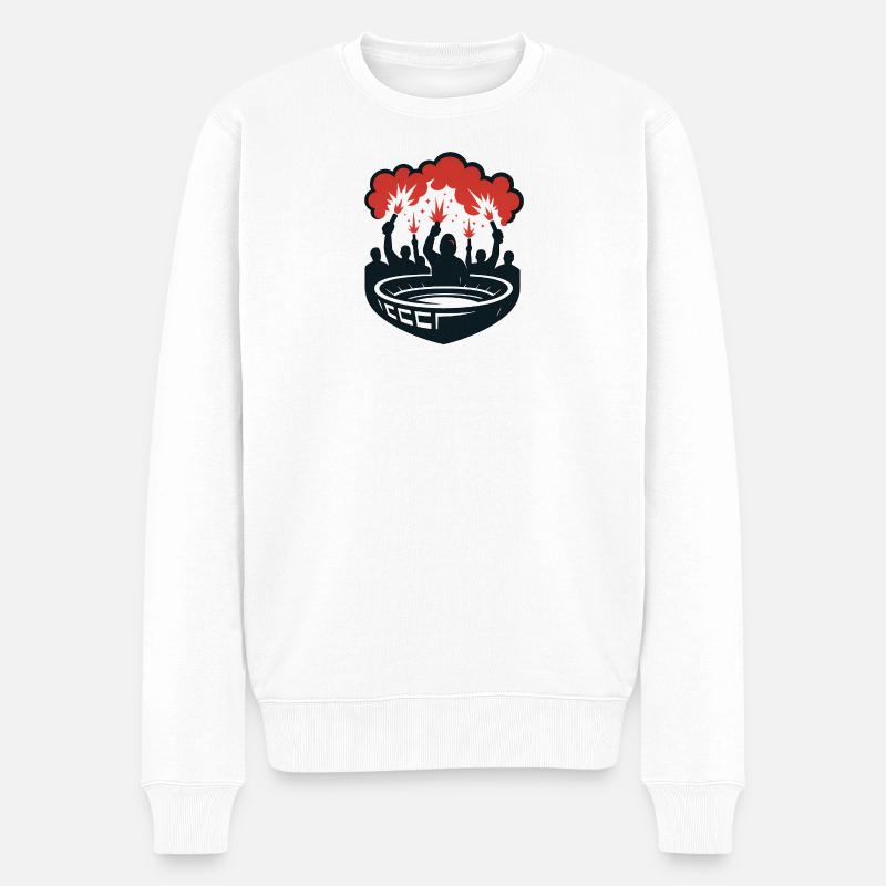 Stade pyrotechnique - Pull Premium bio Homme - blanc