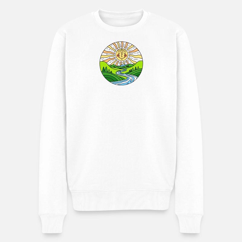 Sonnenschein - Männer Premium Bio Pullover - Weiß