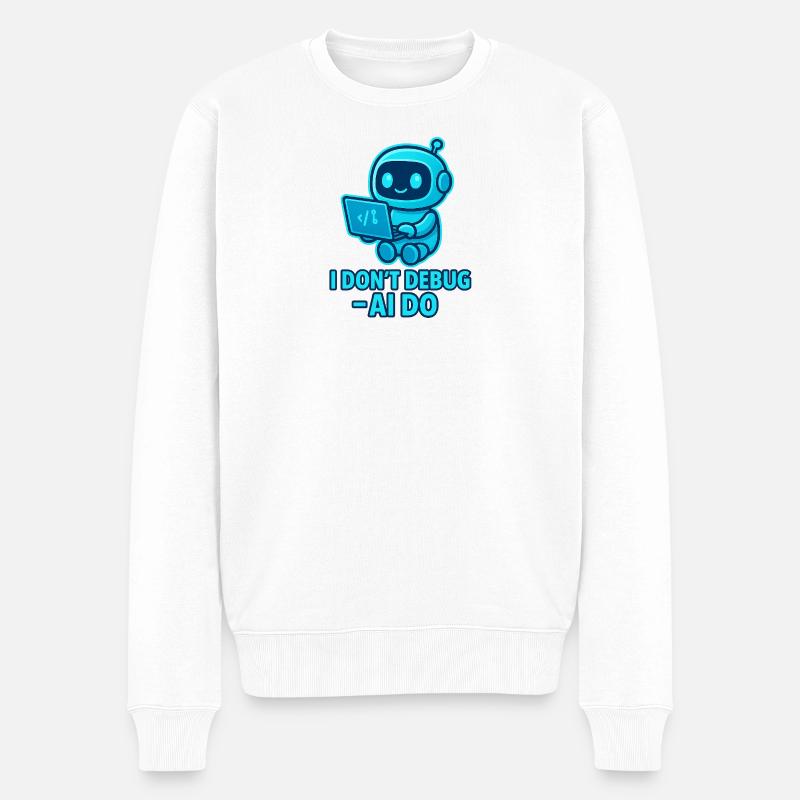AI Debug: AI takes over debugging - Men's Premium Organic Jumper - white