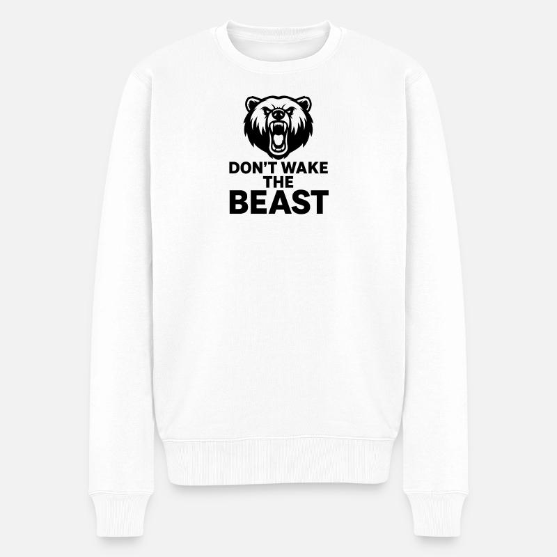 Weck das Monster nicht auf - Männer Premium Bio Pullover - Weiß
