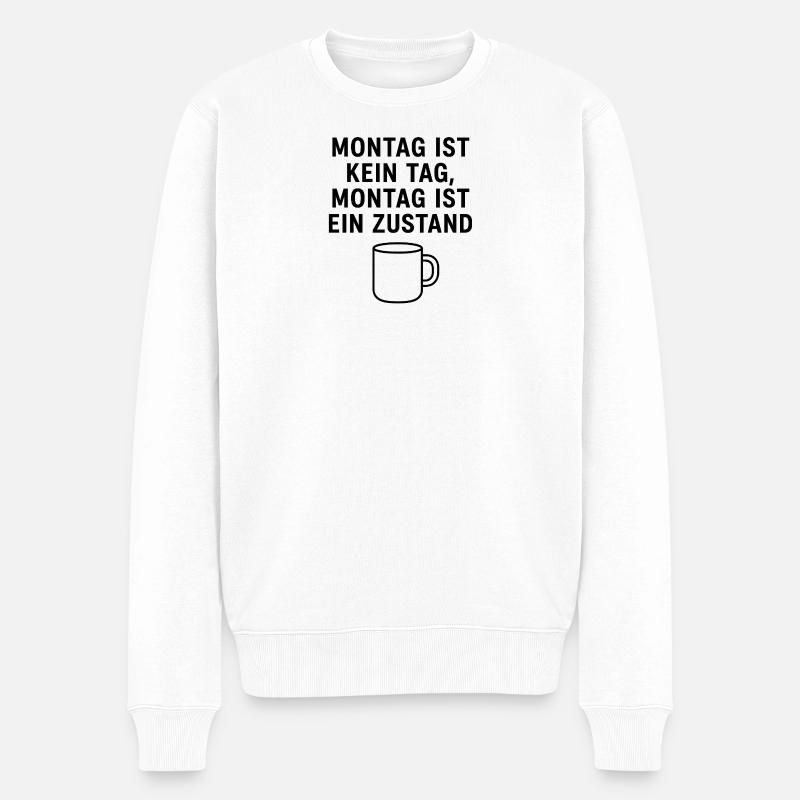 Lustiges T-shirt - Männer Premium Bio Pullover - Weiß