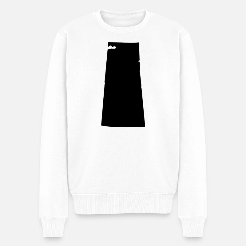 Saskatchewan-Karte - Männer Premium Bio Pullover - Weiß