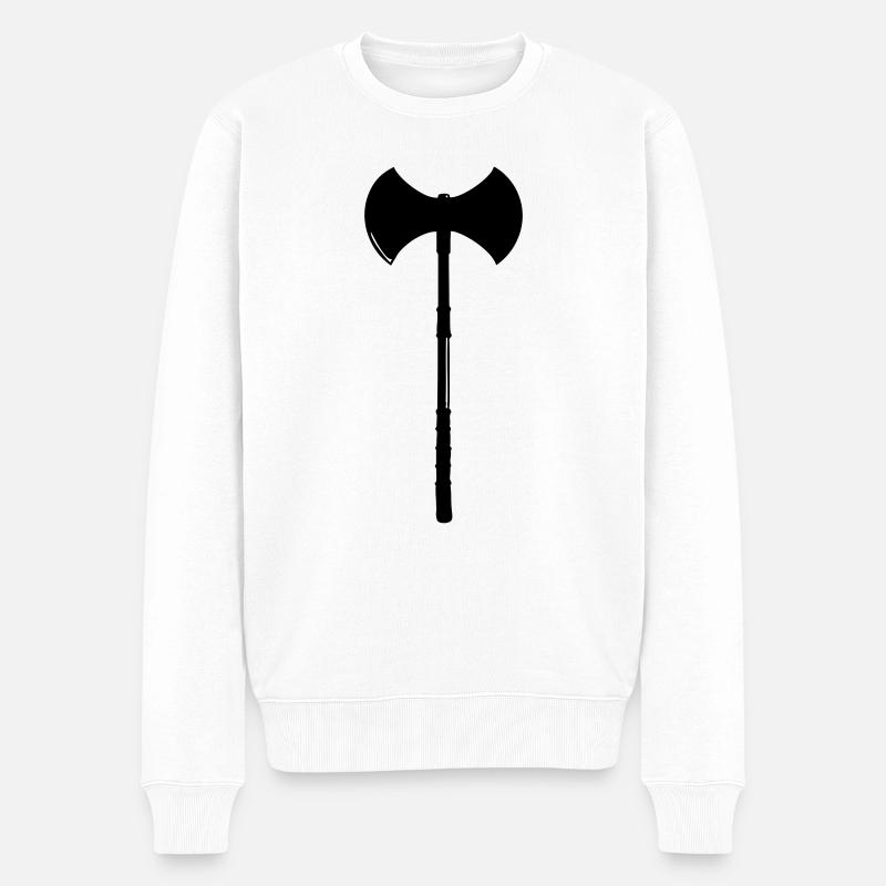 hache - Pull Premium bio Homme - blanc