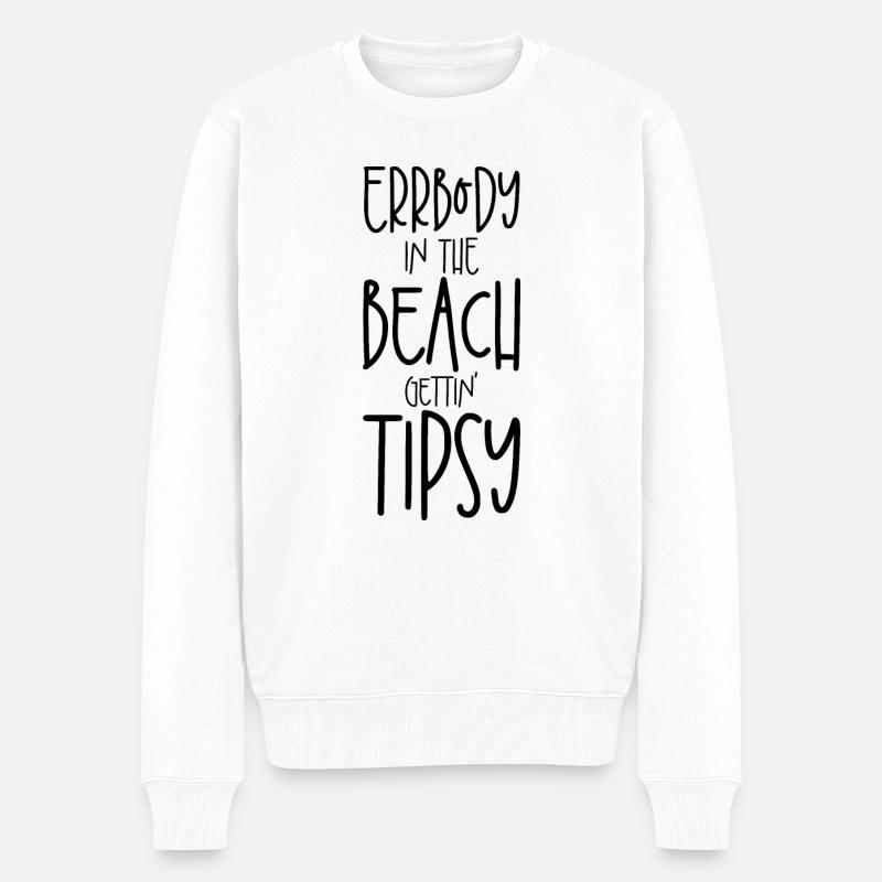 Errbody In The Beach S’Enivre - Pull Premium bio Homme - blanc