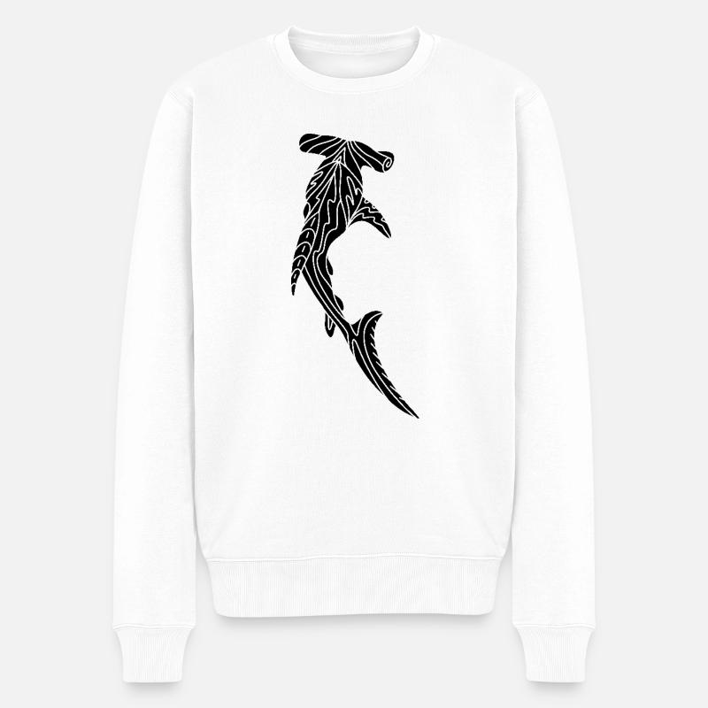 Der Hammerhai - Männer Premium Bio Pullover - Weiß