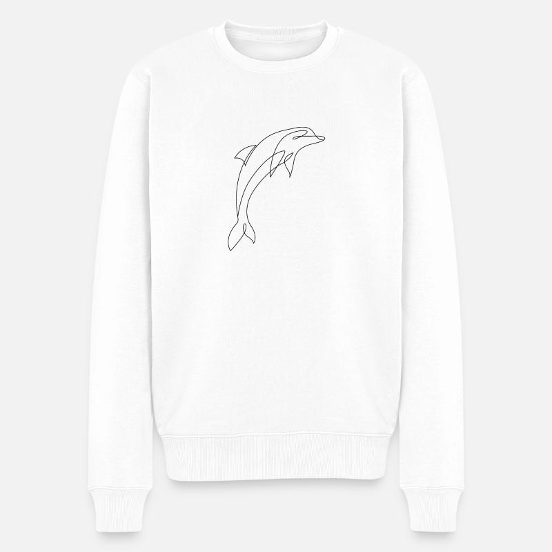 Dauphin - Pull Premium bio Homme - blanc