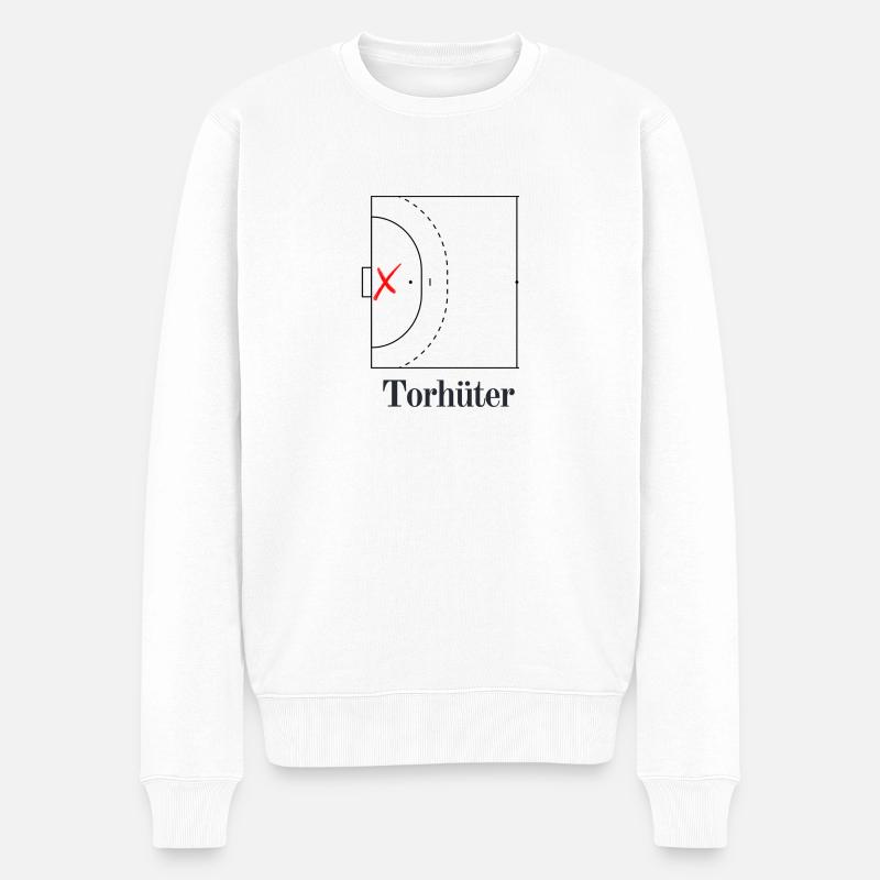Handball - Torhüter - Männer Premium Bio Pullover - Weiß
