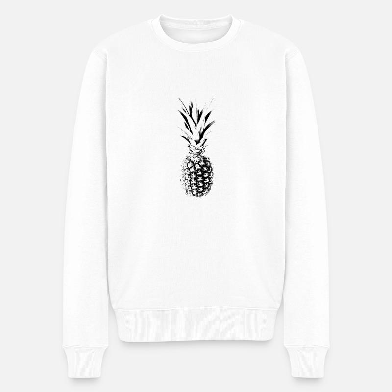 Ananas - Männer Premium Bio Pullover - Weiß