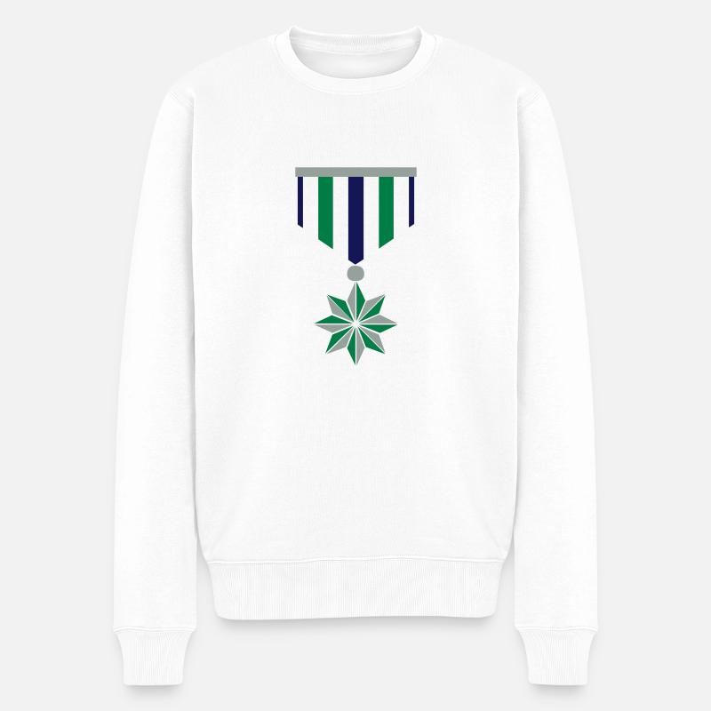 orden / medal (3c) - Männer Premium Bio Pullover - Weiß