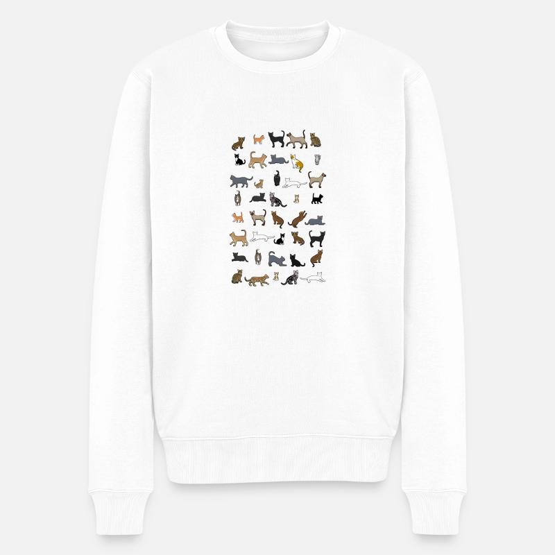 All cats - Pull Premium bio Homme - blanc