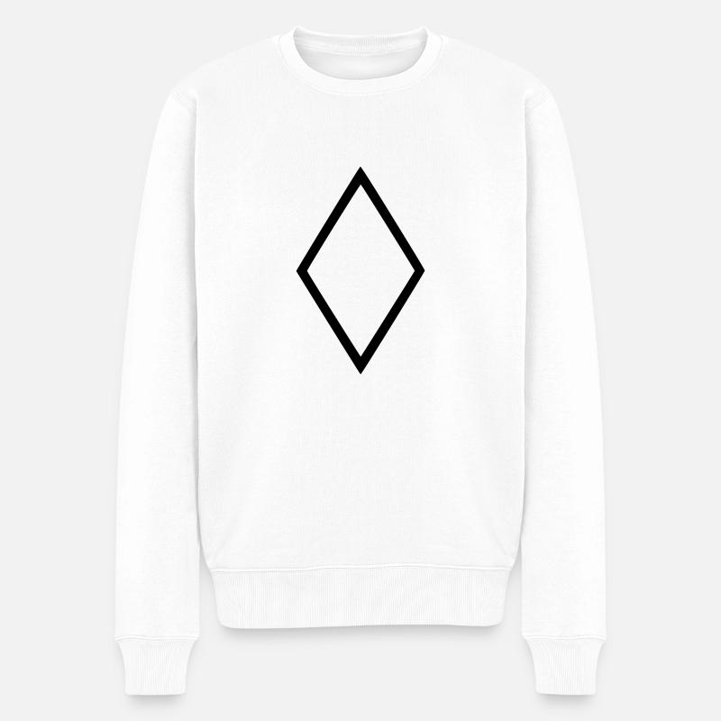 raute - Männer Premium Bio Pullover - Weiß