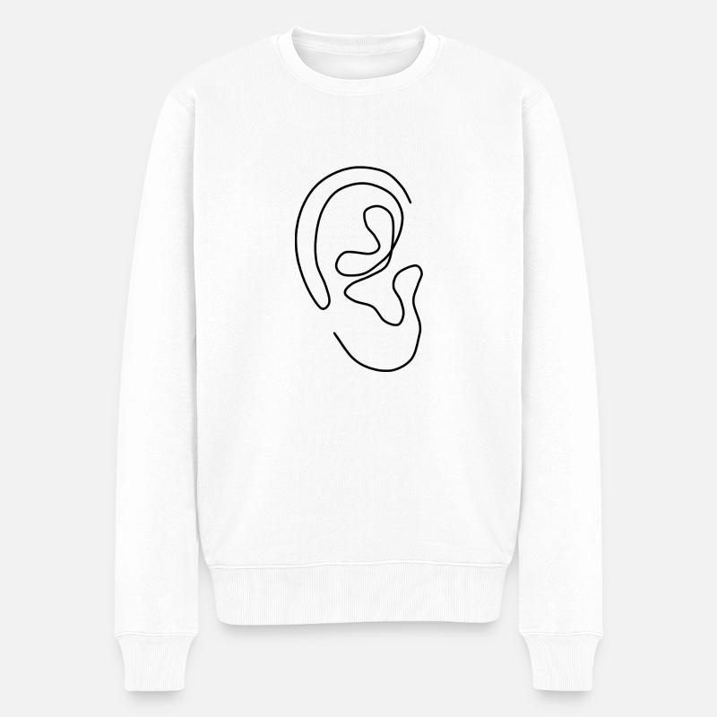oreille - Pull Premium bio Homme - blanc