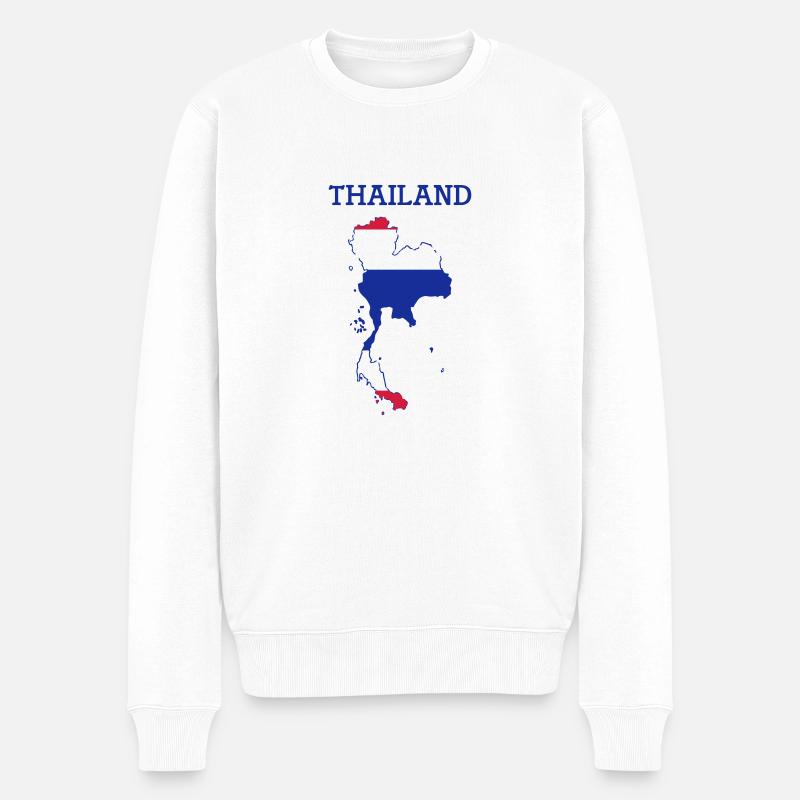 thailand - Männer Premium Bio Pullover - Weiß