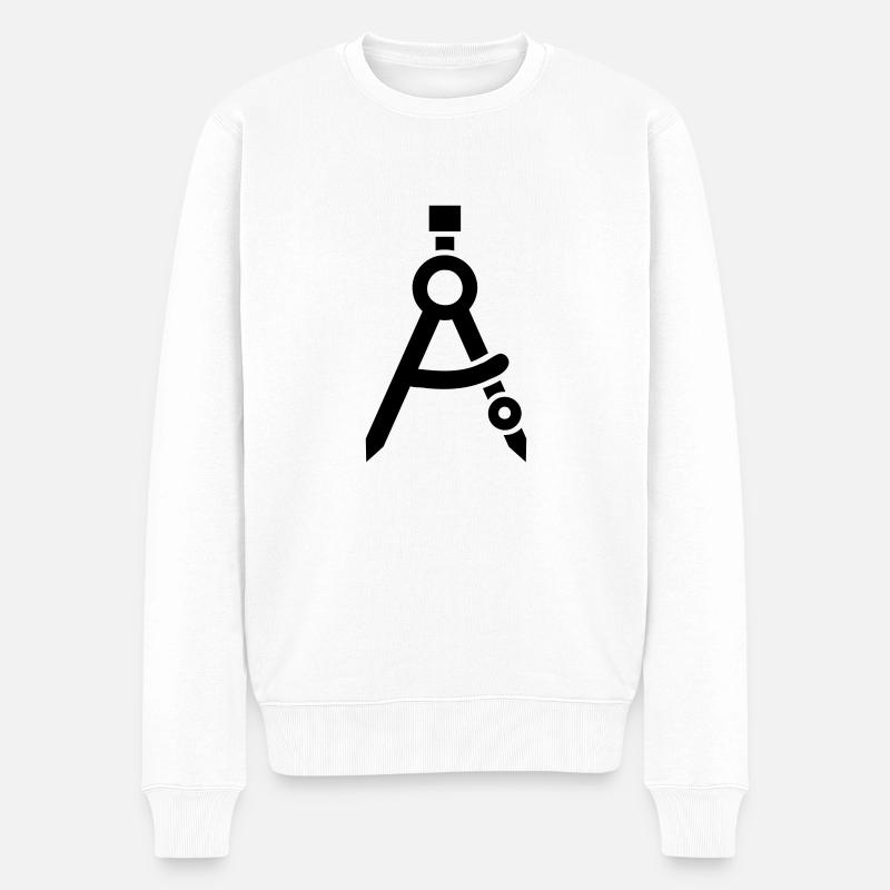 Zirkel - Männer Premium Bio Pullover - Weiß