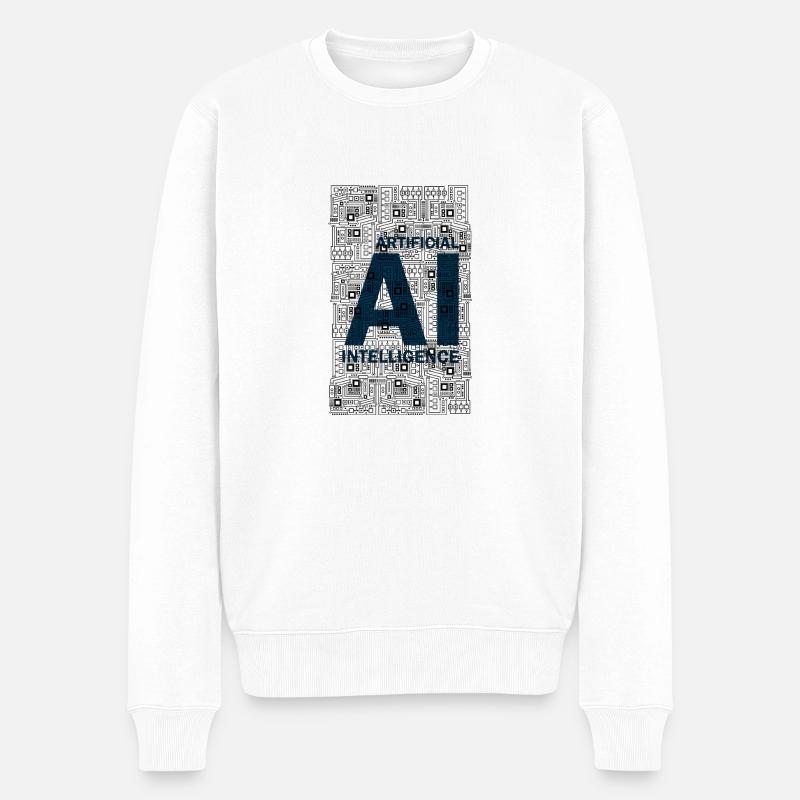 AI - Intelligence artificielle - AI - Pull Premium bio Homme - blanc