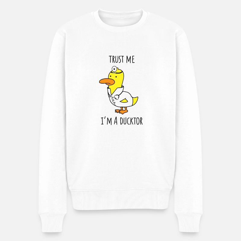 Ducktor - Pull Premium bio Homme - blanc