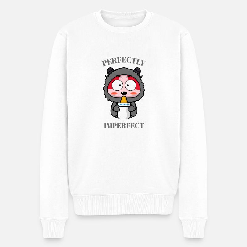 Lustiges Tierchen - Männer Premium Bio Pullover - Weiß