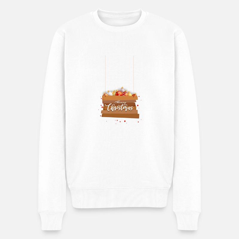 merry Christmas 10 - Männer Premium Bio Pullover - Weiß