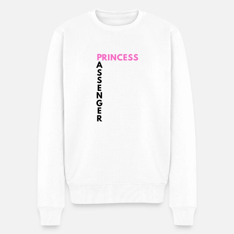 Passenger Princess - Männer Premium Bio Pullover - Weiß