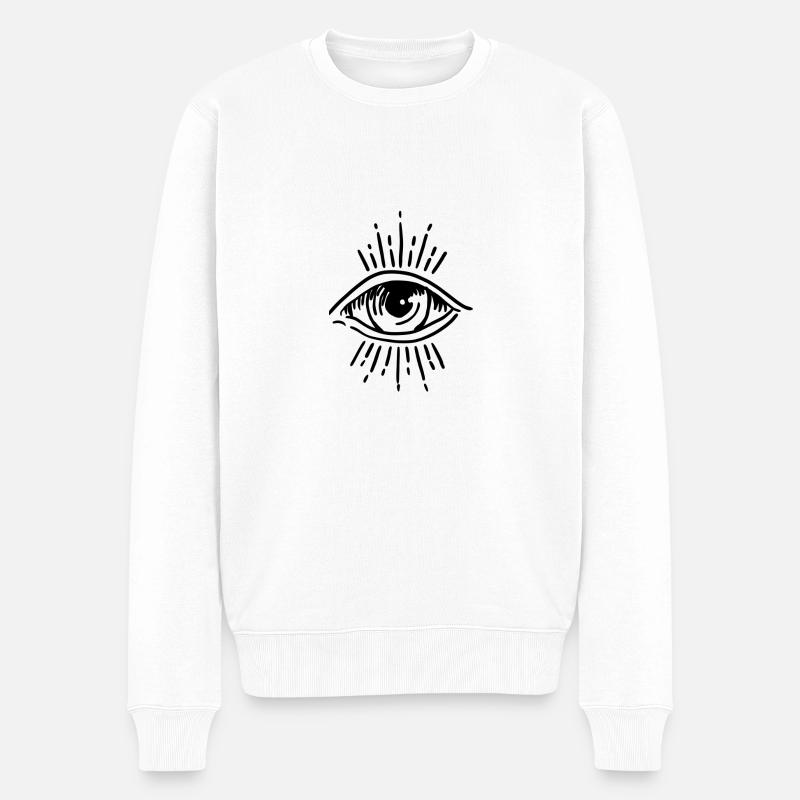 Oeil - Pull Premium bio Homme - blanc