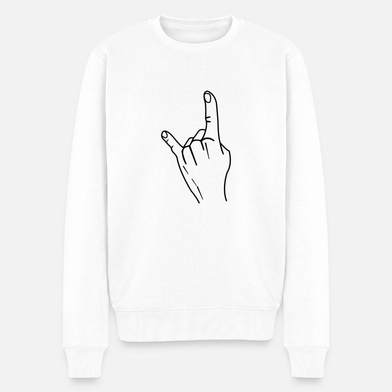 Main de roche - Pull Premium bio Homme - blanc