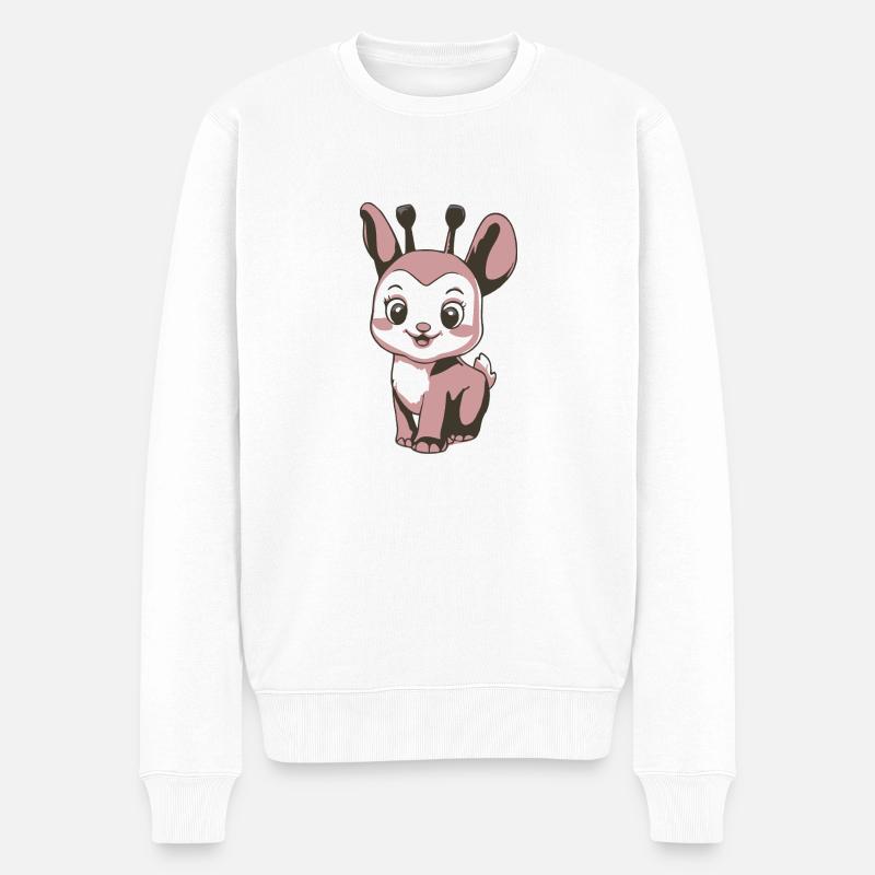 SÜSSES TIER - Männer Premium Bio Pullover - Weiß