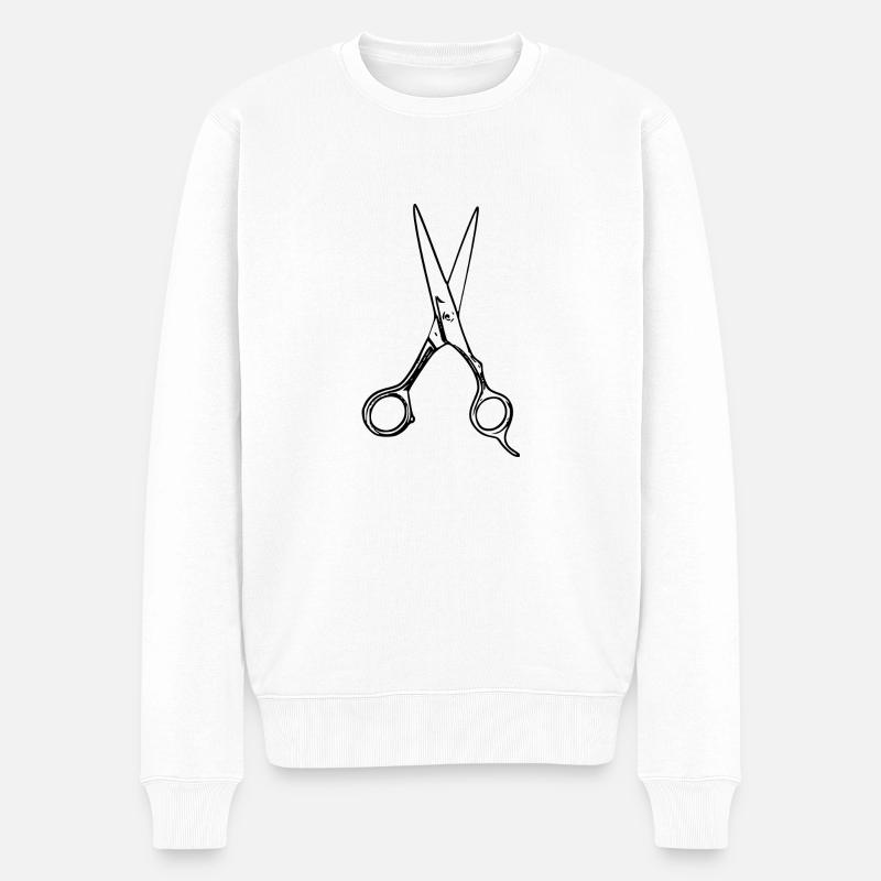 Ciseaux - Pull Premium bio Homme - blanc