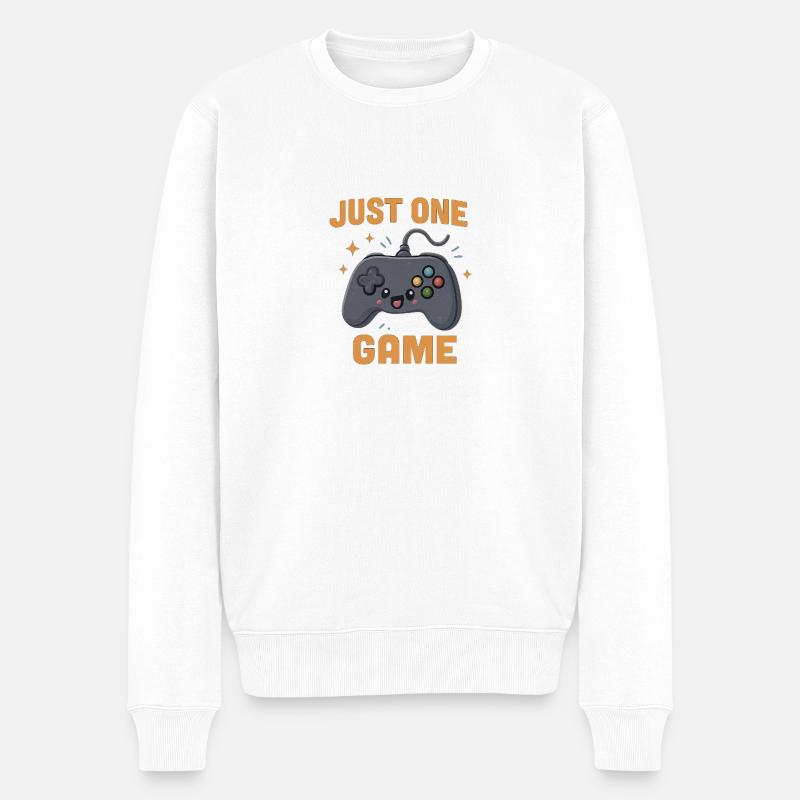 Nur ein Spiel – Niedlicher Kawaii Controller - Männer Premium Bio Pullover - Weiß