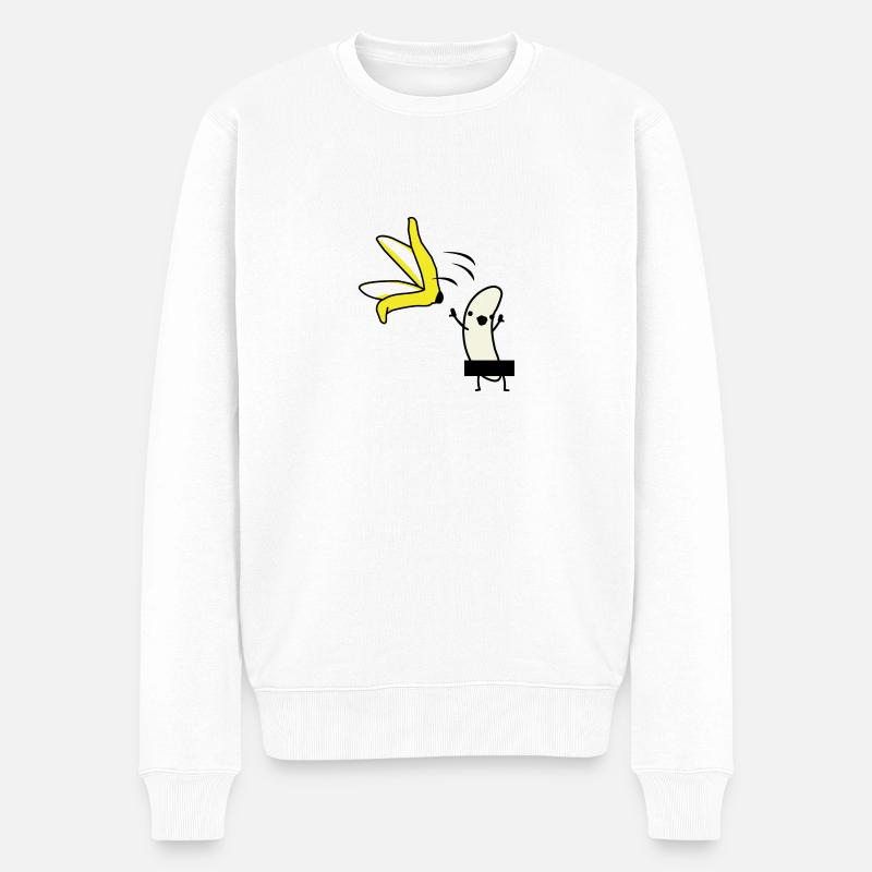 La banane tire à blanc - Pull Premium bio Homme - blanc