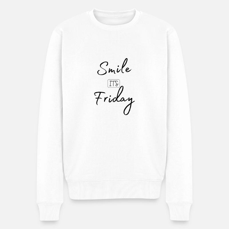 Souriez c’est vendredi - Pull Premium bio Homme - blanc